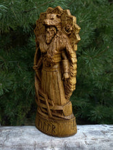 Load image into Gallery viewer, Ullr God Viking Wood Carved Statue
