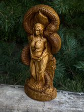 Load image into Gallery viewer, Sigun Viking Goddess Wood Statue
