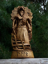 Load image into Gallery viewer, Ullr God Viking Wood Carved Statue
