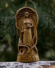 Load image into Gallery viewer, Idunna, God viking, God wood carved Iduna statue, God Altar sculpture Ichunn
