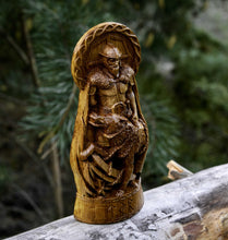 Load image into Gallery viewer, Tyr God Viking Wood Carved Statue
