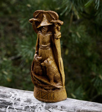 Load image into Gallery viewer, Odin God Viking Wood Carved Statue
