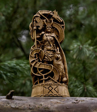 Load image into Gallery viewer, Loki Viking God Wood Carved Statue
