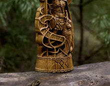 Load image into Gallery viewer, Loki Viking God Wood Carved Statue
