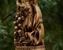 Load image into Gallery viewer, Hel Goddess Viking God Wood Carved Statue light
