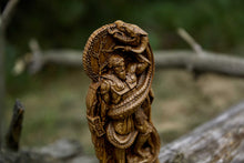 Load image into Gallery viewer, Thor God Viking Wood Carved Statue
